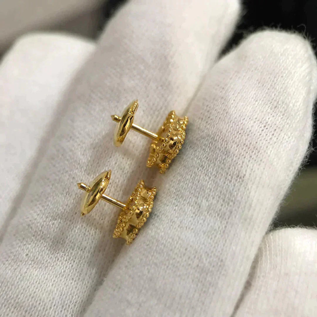 Jewelicorn CLOVER MINI 9,5MM MALACHIT-OHRRINGE