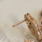 Jewelicorn Kleeblatt-Ohrringe, mittelgroß, mit Diamanten besetzt