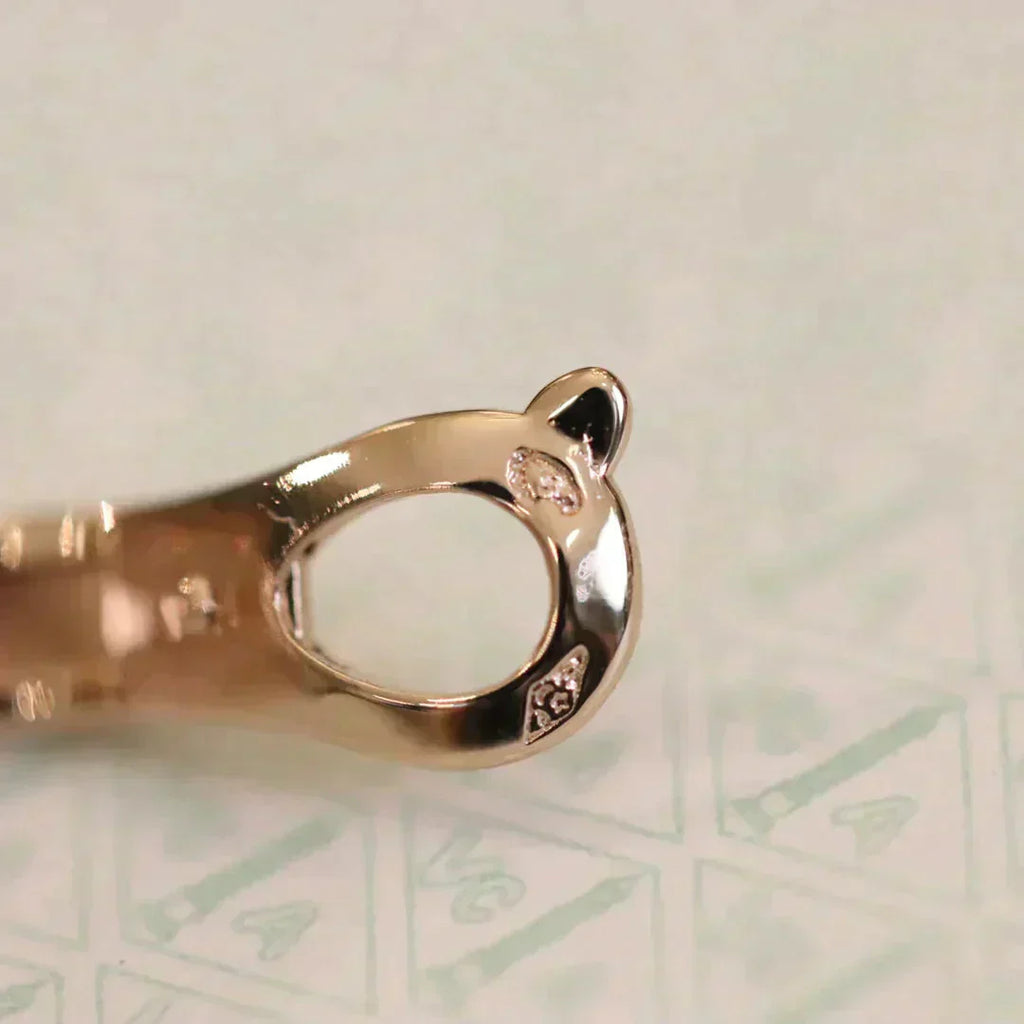 Jewelicorn Kleeblatt-Ohrringe, mittelgroß, mit Diamanten besetzt