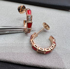 ¡®Jewelicorn¡¯SERPENTI CARNELIAN PINK GOLD EARRINGS
