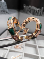 ¡®Jewelicorn¡¯SERPENTI MALACHITE PINK GOLD EARRINGS
