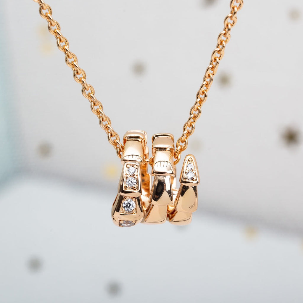 ¡®Jewelicorn¡¯SERPENTI PINK GOLD NECKLACE DIAMOND