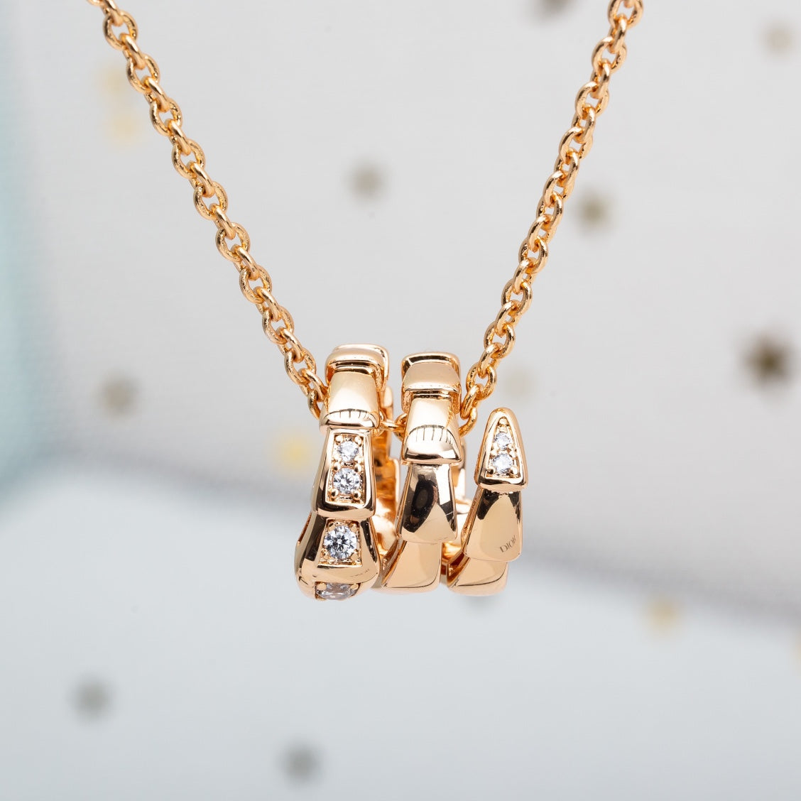 ¡®Jewelicorn¡¯SERPENTI PINK GOLD NECKLACE DIAMOND