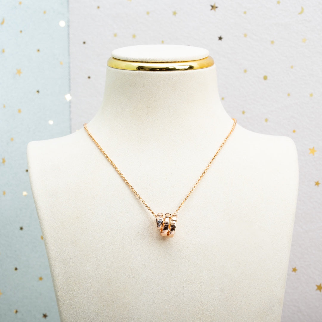 ¡®Jewelicorn¡¯SERPENTI PINK GOLD NECKLACE DIAMOND