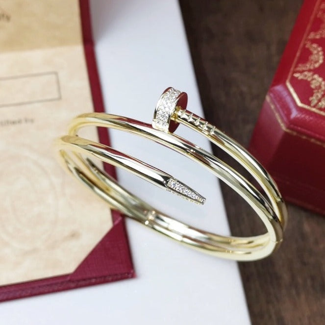 ®Jewelicorn® JUSTE ブレスレット 3.5MM ダブルロウ ダイヤモンド