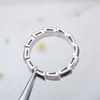 ®Jewelicorn® セルペンティ リング シルバー ダイヤモンド ブラック モップ 4mm