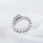®Jewelicorn™ SERPENTI RING SILBER DIAMANTEN BEFASST 4MM