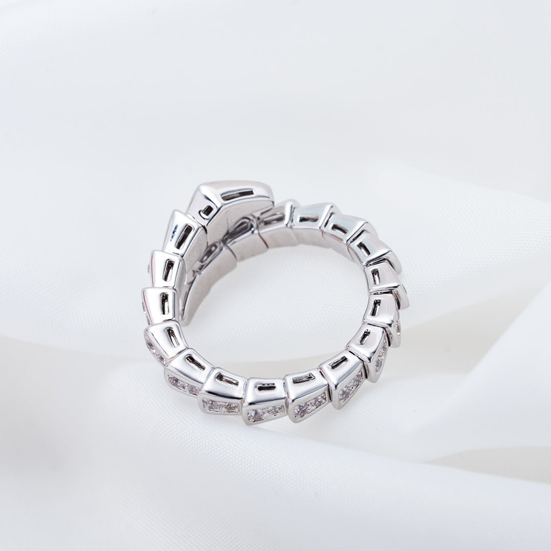 ®Jewelicorn™ SERPENTI RING SILBER DIAMANTEN BEFASST 4MM