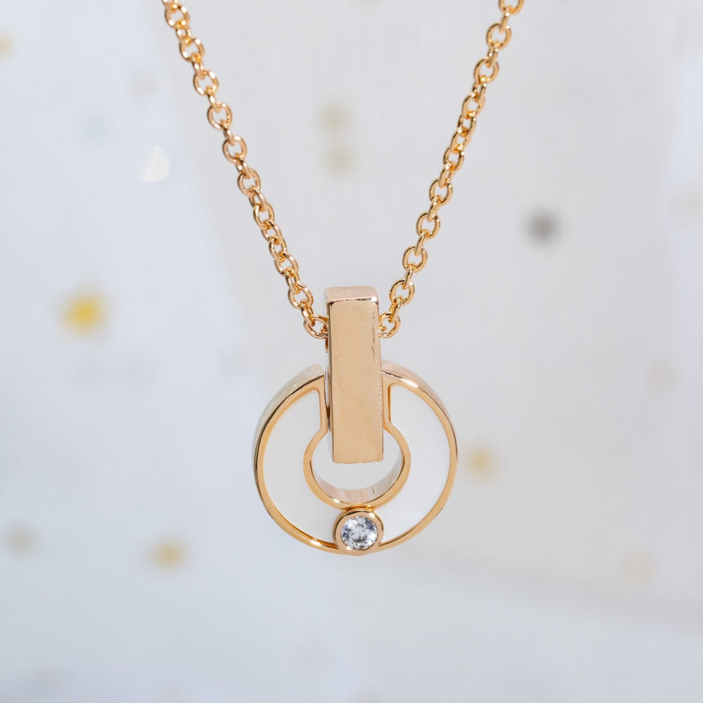 ¡®Jewelicorn¡¯GARI Halskette Rosa Gold Perlmutt
