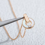 ¡®Jewelicorn¡¯GARI Halskette Rosa Gold Perlmutt