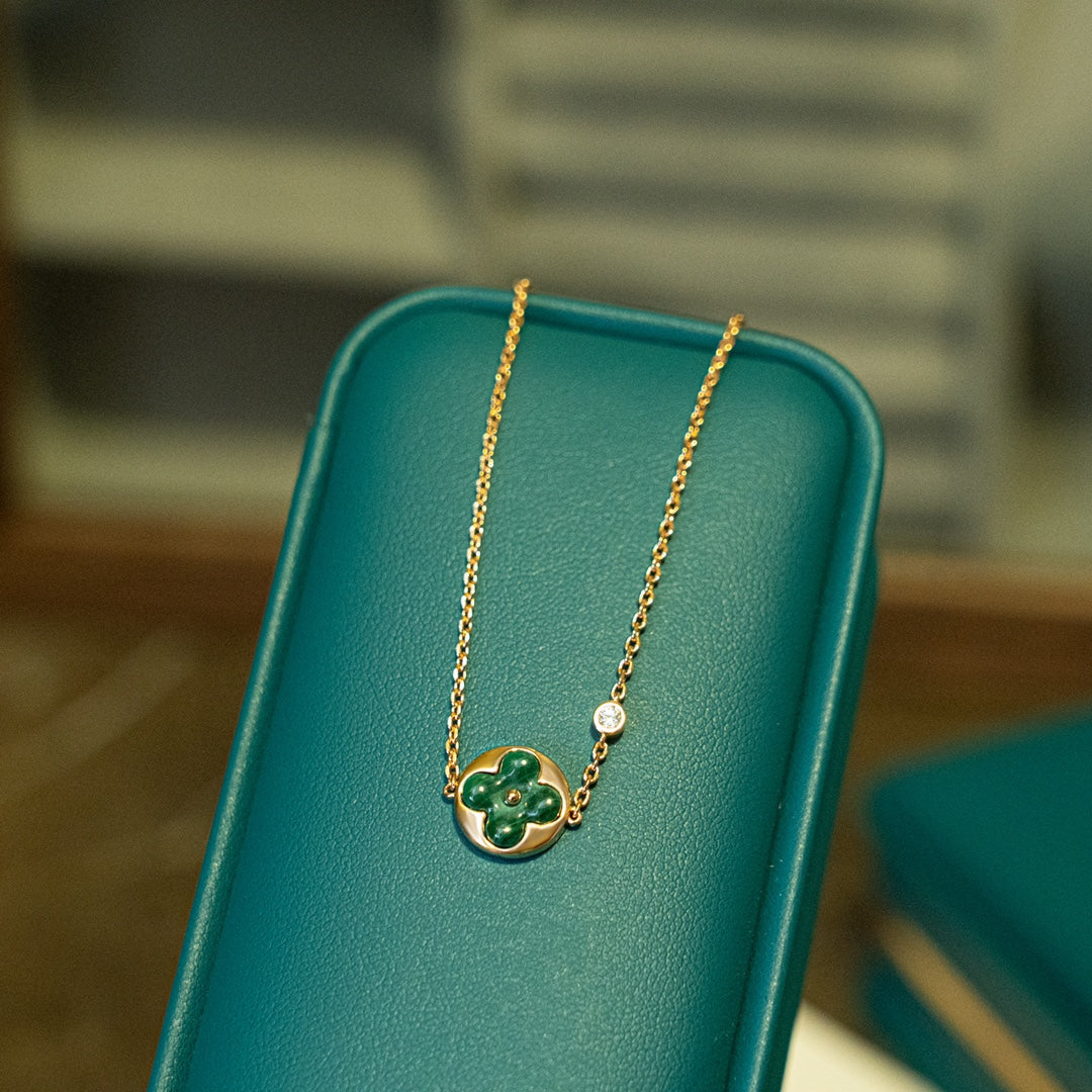 Jewelicorn Sonnen-Malachit-Armband mit 1 Diamanten in Roségold