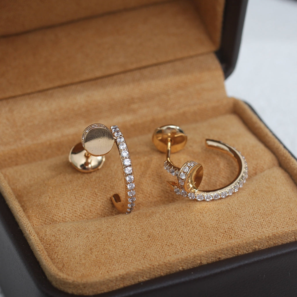 Jewelicorn Juste Ohrringe, 12,75 mm, Roségold, Diamant