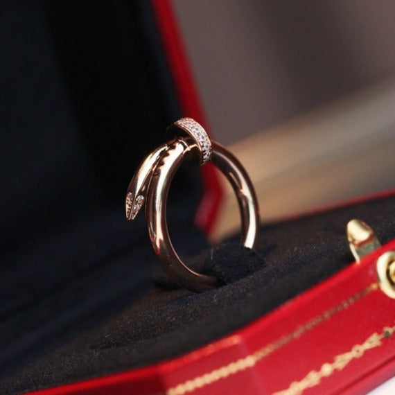 Jewelicorn Juste Ring, 2,65 mm, Roségold, Diamant