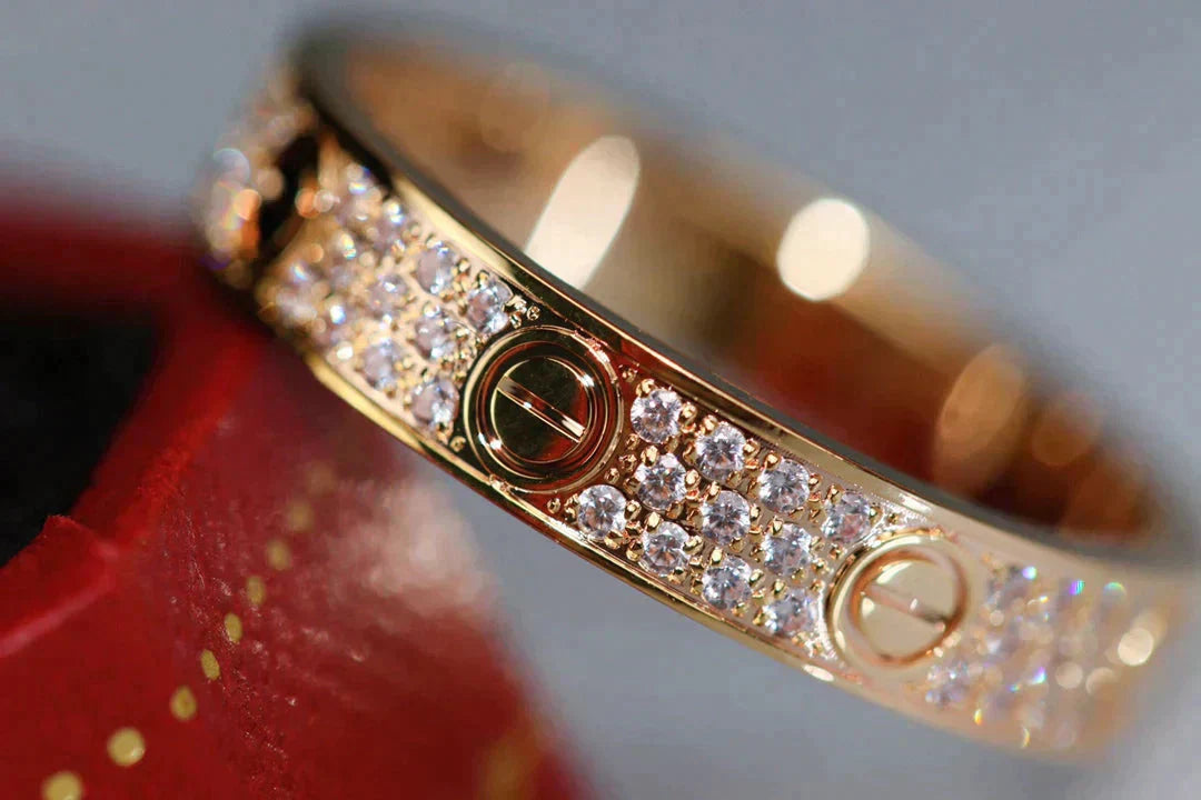 Jewelicorn Liebesring, 3,6 mm Diamantbesatz