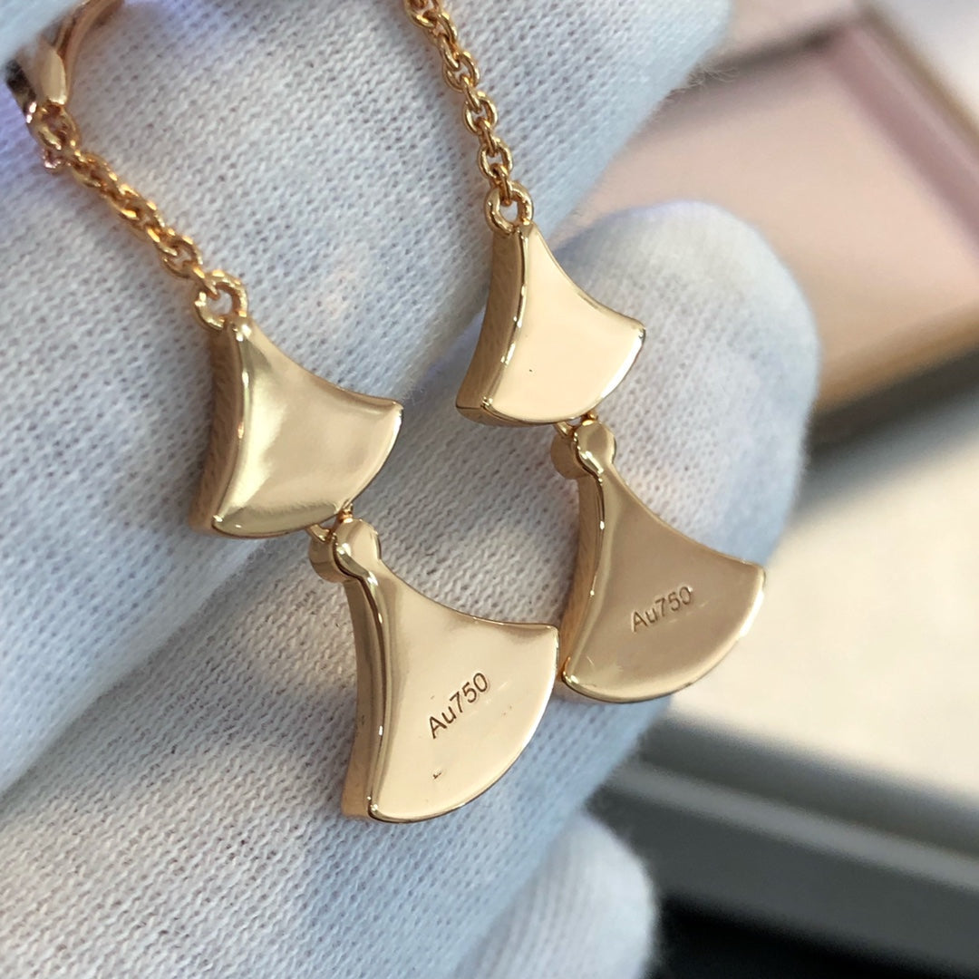 ®Jewelicorn®ドリームイヤリング 3モチーフ マラカイトモップ ピンクゴールド