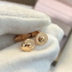 ®Jewelicorn®ドリームイヤリング 3モチーフ オニキス モップ ピンクゴールド