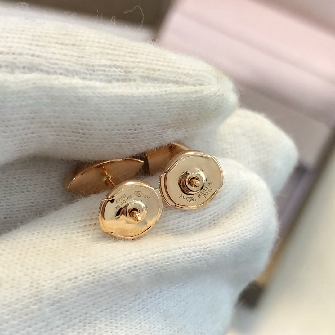 ®Jewelicorn®ドリームイヤリング 3モチーフ オニキス モップ ピンクゴールド