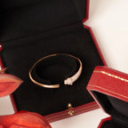 ®Jewelicorn® パンテール ローズゴールド ダイヤモンド オープンブレスレット