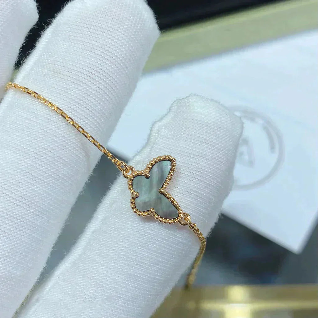 ®Jewelicorn® バタフライ ダークモップ バタフライ ブレスレット