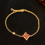 Jewelicorn COLOR STAR CARNELIAN PINK GOLD DIAMOND ARMBAND