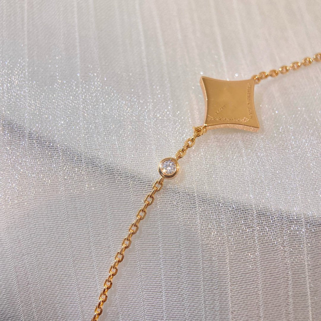 Jewelicorn COLOR STAR CARNELIAN PINK GOLD DIAMOND ARMBAND