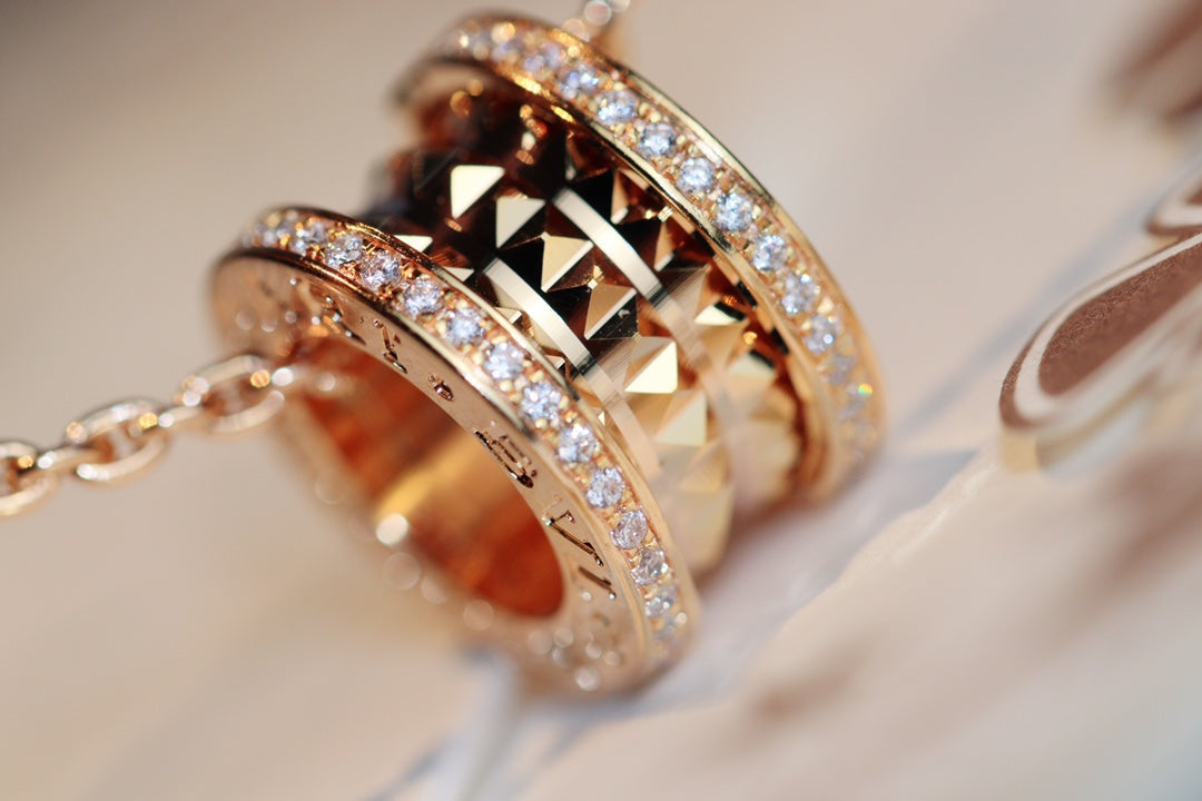 ¡®Jewelicorn¡¯ZERO 1 ROCK PEDANT PINK GOLD NECKLACE