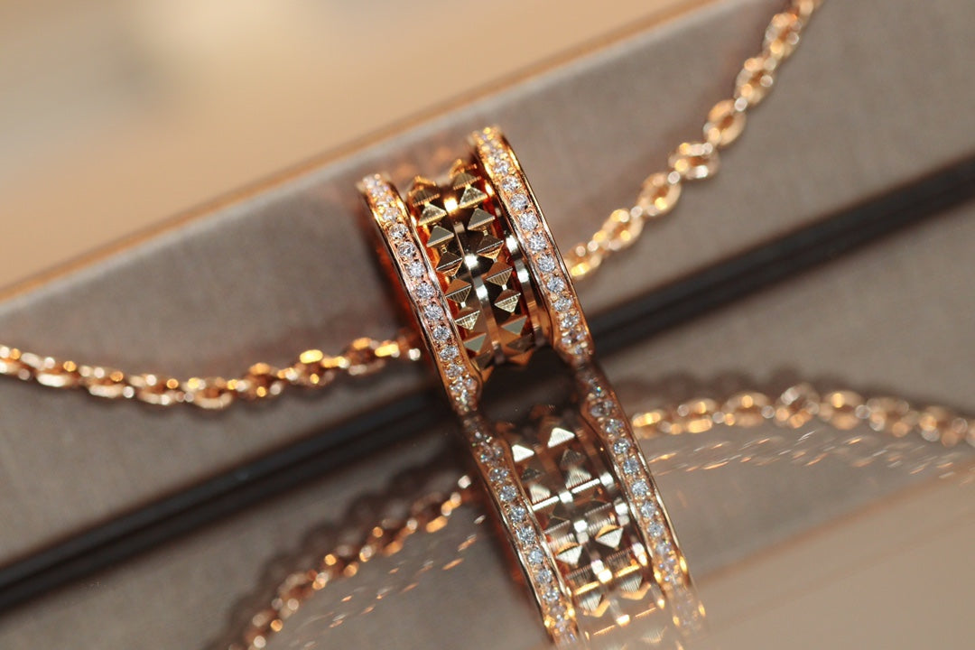 ¡®Jewelicorn¡¯ZERO 1 ROCK PEDANT PINK GOLD NECKLACE