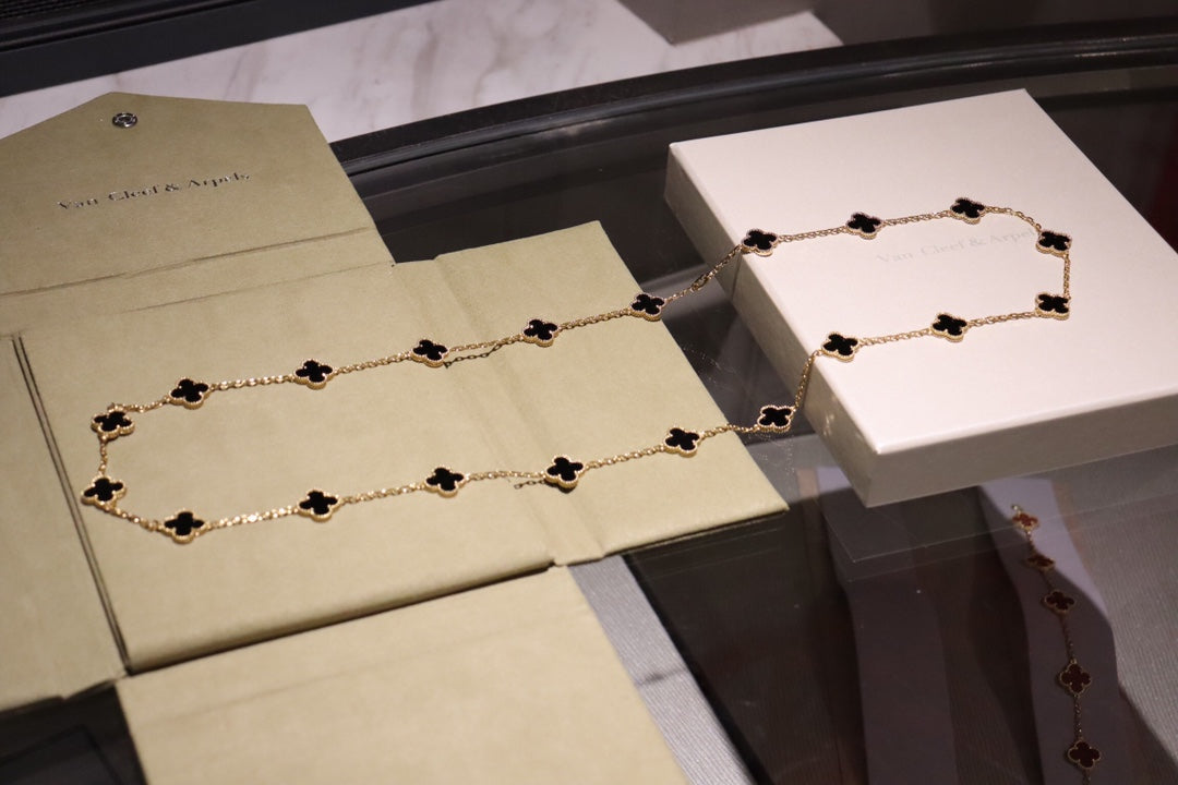 ®ジュエリコーン®クローバー 20モチーフ オニキス ローズゴールド