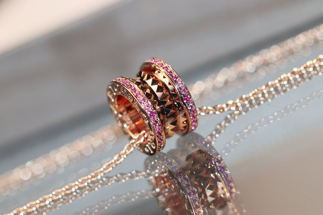 ¡®Jewelicorn¡¯ZERO 1 ROCK PINK GOLD PINK DIAMOND NECKLACE