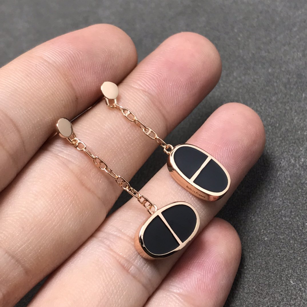 Jewelicorn KETTE VERSO SCHWARZE KERAMIK SILBER OHRRINGE