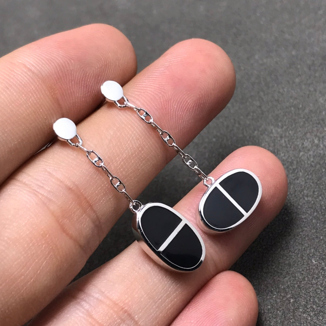 Jewelicorn KETTE VERSO SCHWARZE KERAMIK SILBER OHRRINGE