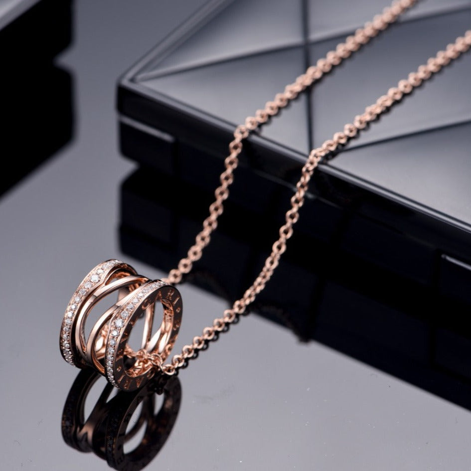 ¡®Jewelicorn¡¯ZERO 1 PINK GOLD DIAMOND OPEN NECKLACE
