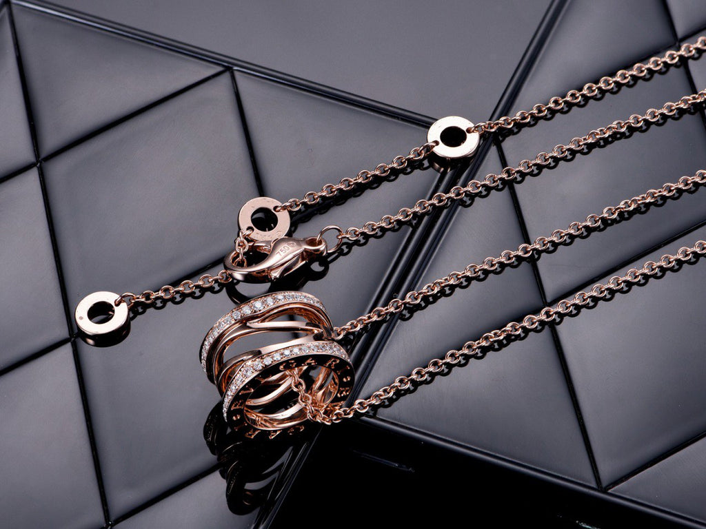 ¡®Jewelicorn¡¯ZERO 1 PINK GOLD DIAMOND OPEN NECKLACE