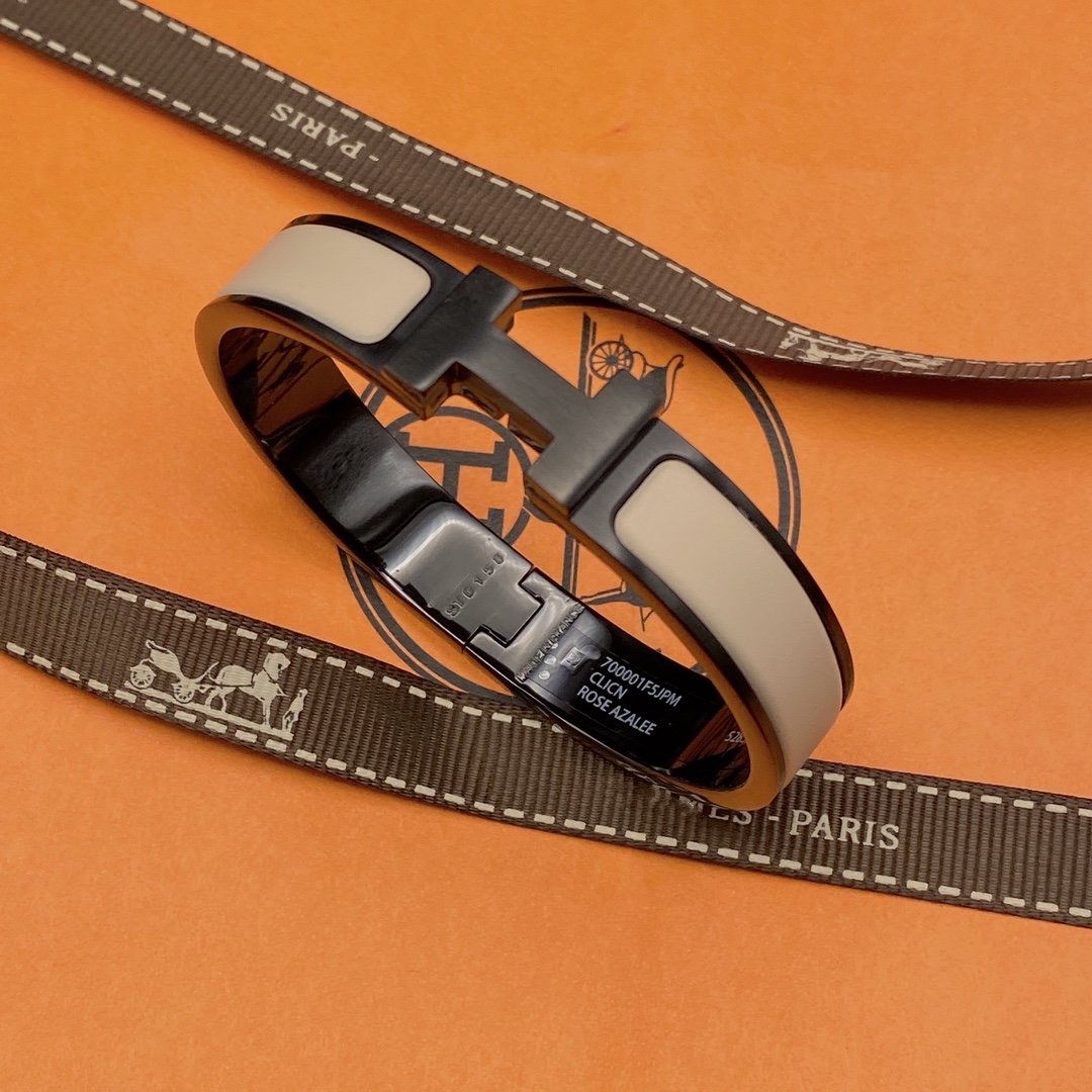 ®Jewelicorn® Hブレスレット 12mm ブラックベージュ セラミック