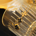 ¡®Jewelicorn¡¯STAR AND SUN ONYX PINK GOLD NECKLACE