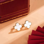 ¡®Jewelicorn¡¯CLOVER MEDIUM 1 MOTIFS  WHITE MOP STUD EARRINGS