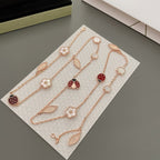 ®Jewelicorn® ラッキースプリング 15モチーフ ローズゴールドネックレス