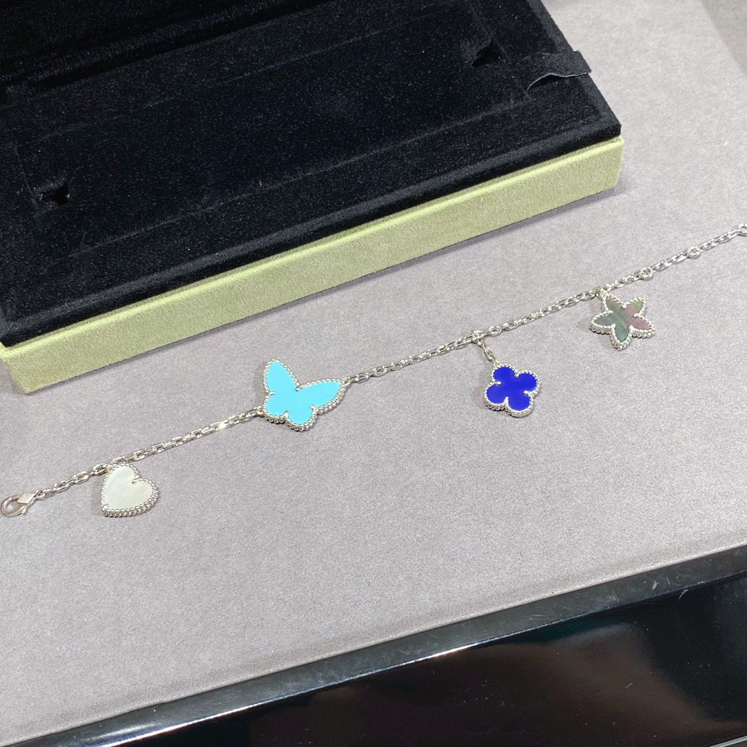 ®ジュエリコーン® ラッキースプリング シルバーブレスレット 4モチーフ