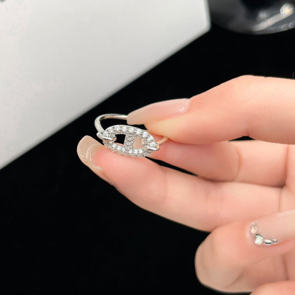 ¡®Jewelicorn¡¯RONDE SMALL SILVER DIAMOND RING