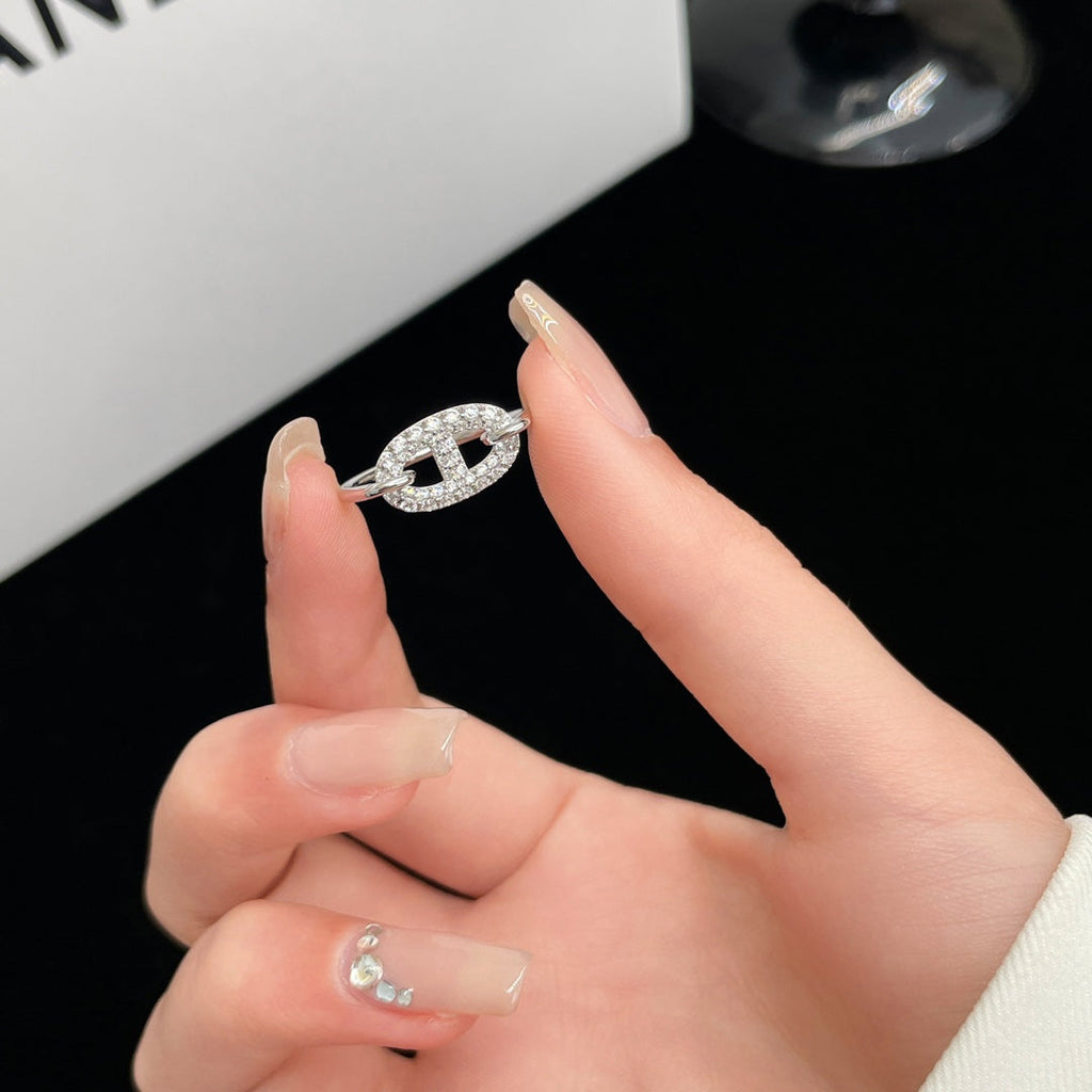 ¡®Jewelicorn¡¯RONDE SMALL SILVER DIAMOND RING