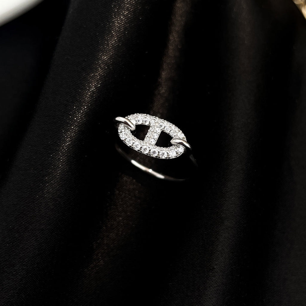 ¡®Jewelicorn¡¯RONDE SMALL SILVER DIAMOND RING