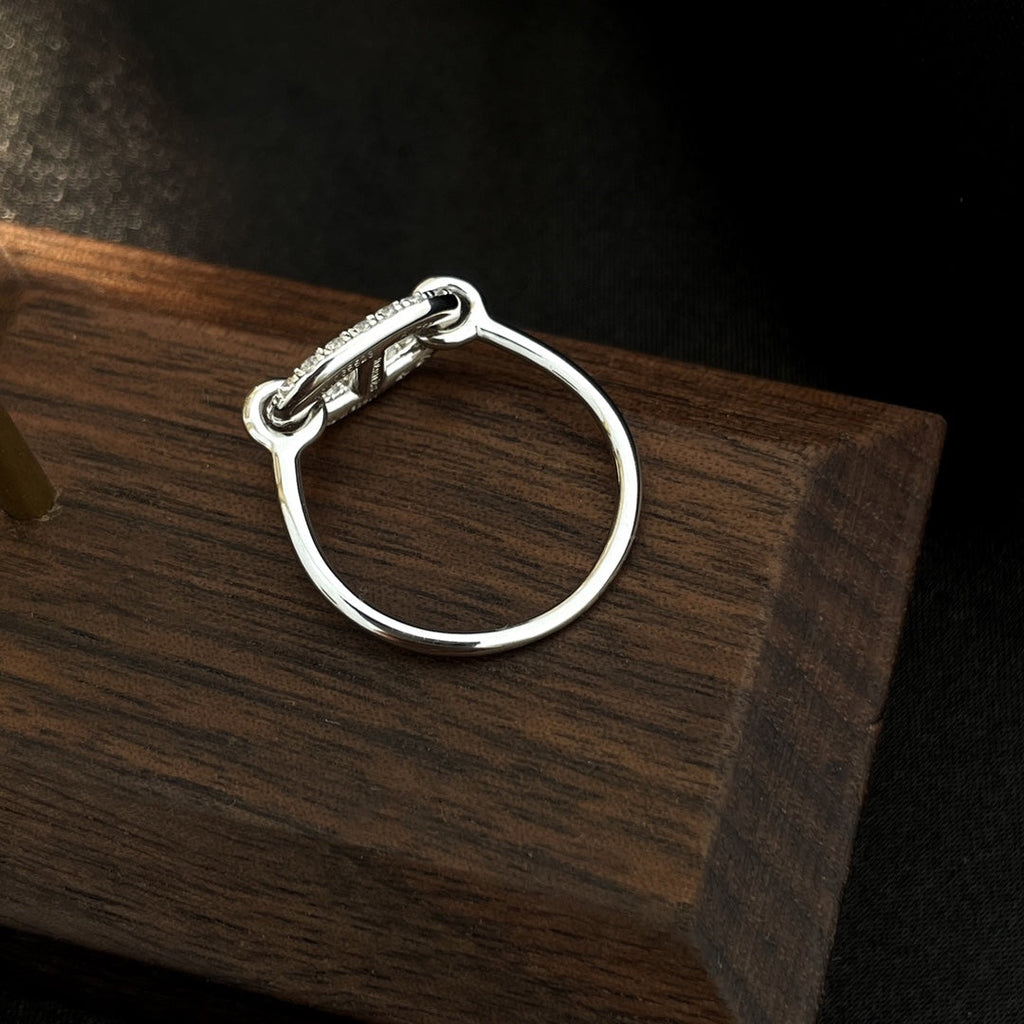 ¡®Jewelicorn¡¯RONDE SMALL SILVER DIAMOND RING