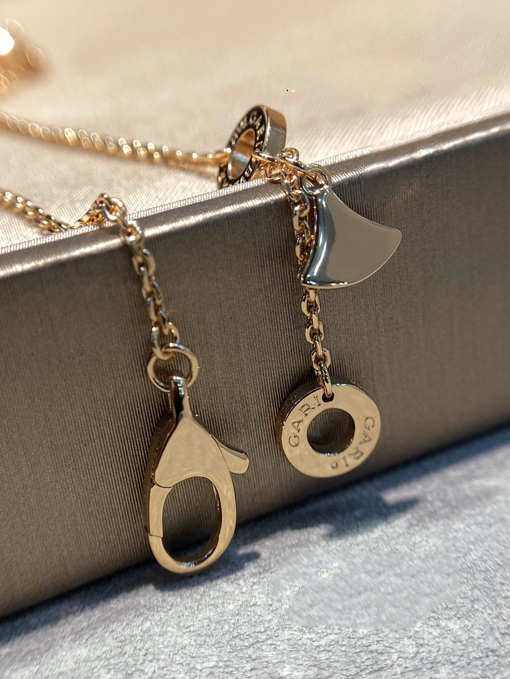 ®Jewelicorn®ドリームマラカイトダイヤモンドパヴェピンクゴールドネックレス