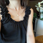 ®Jewelicorn®ドリームモップ ダイヤモンドパヴェ ピンクゴールドネックレス