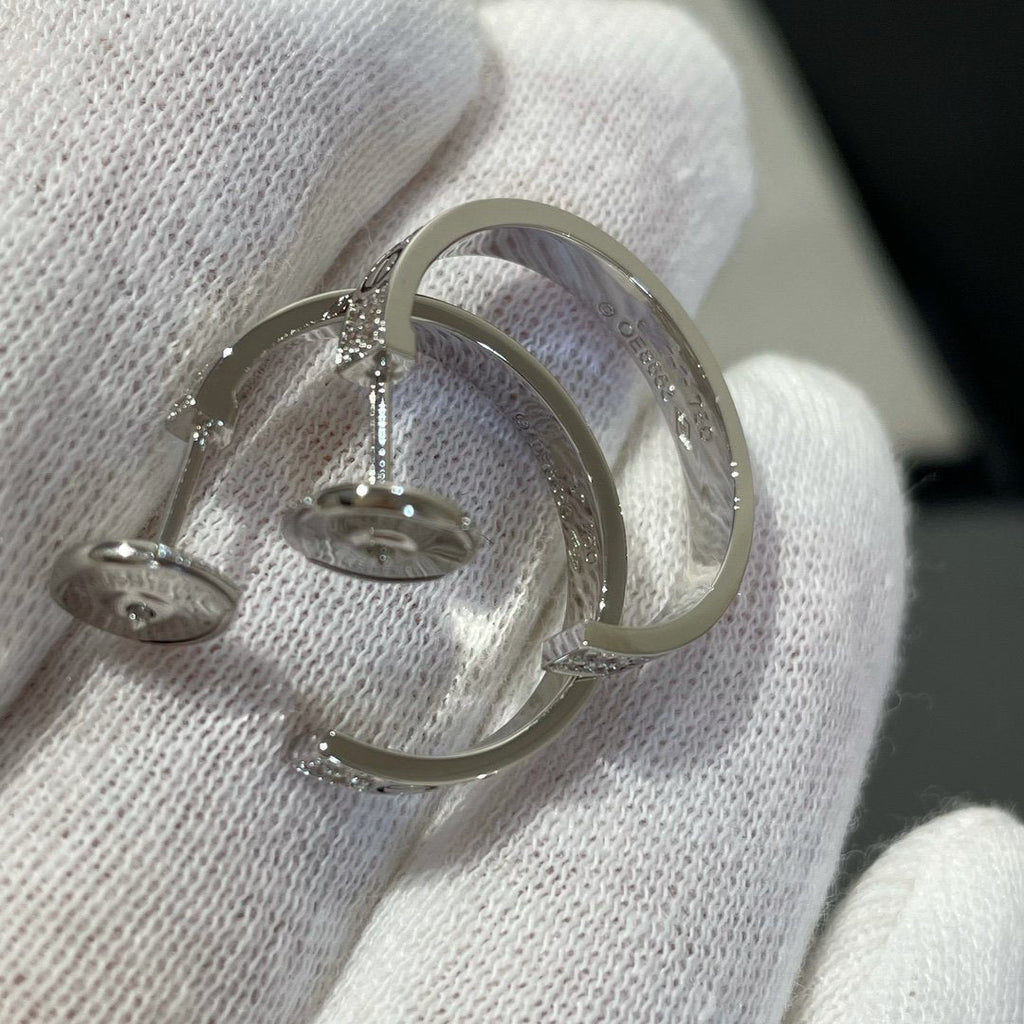 Jewelicorn LOVE DIAMANT SILBERNE CREOLEN