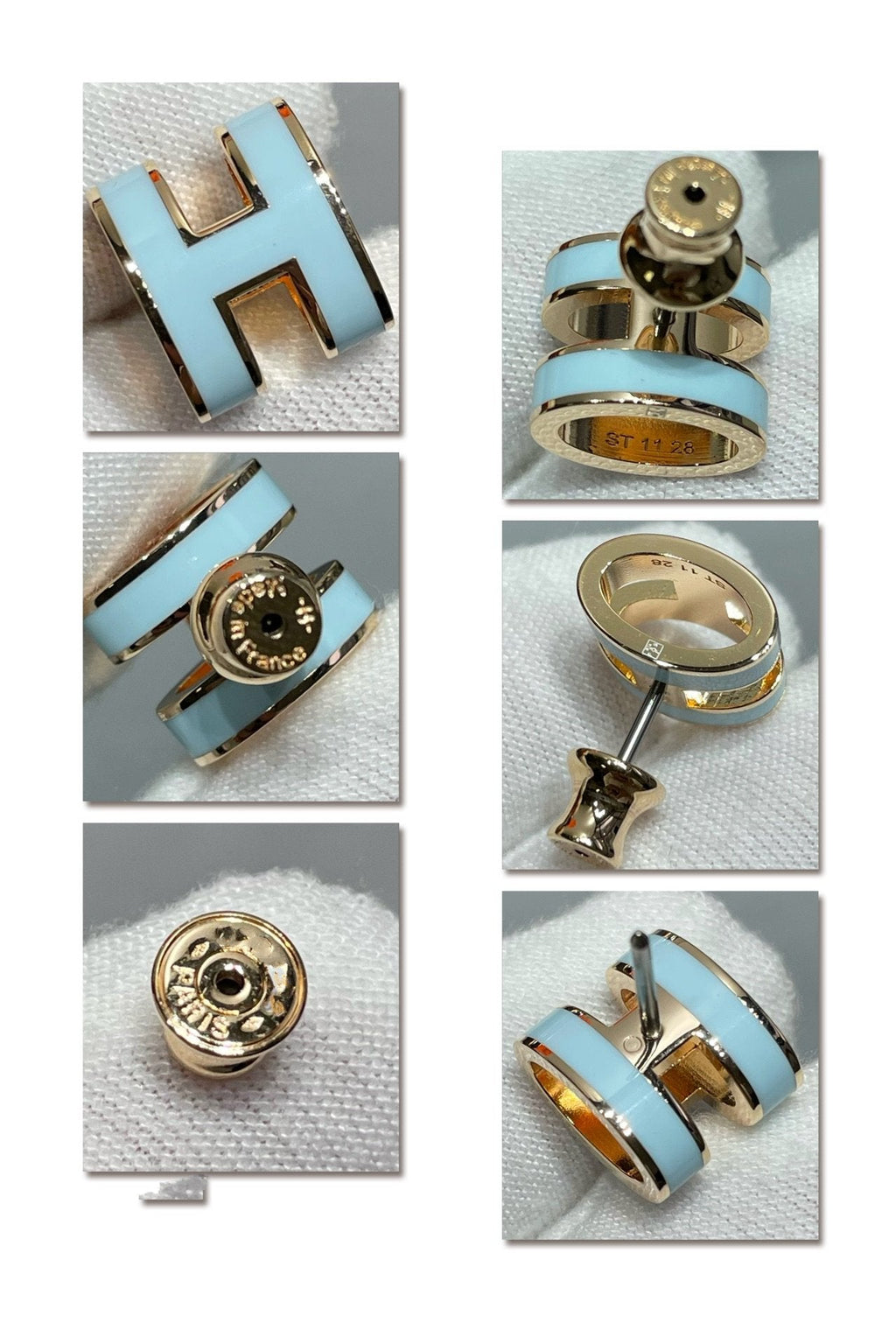 ¡®Jewelicorn¡¯POP H SKY BLUE STUD EARRINGS