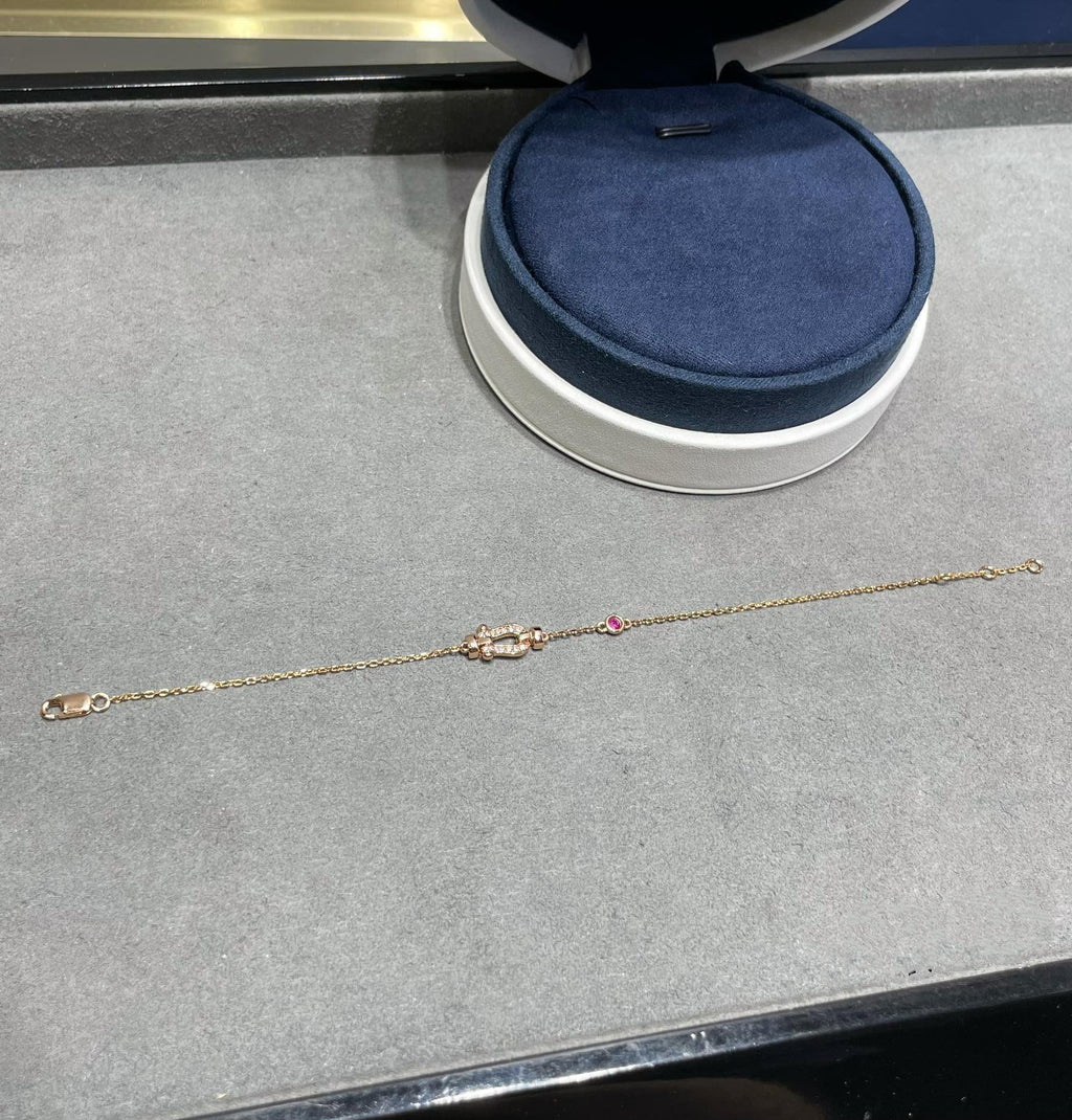 ®Jewelicorn® フォース10 ダイヤモンド チェーンリンク ピンクゴールド ブレスレット