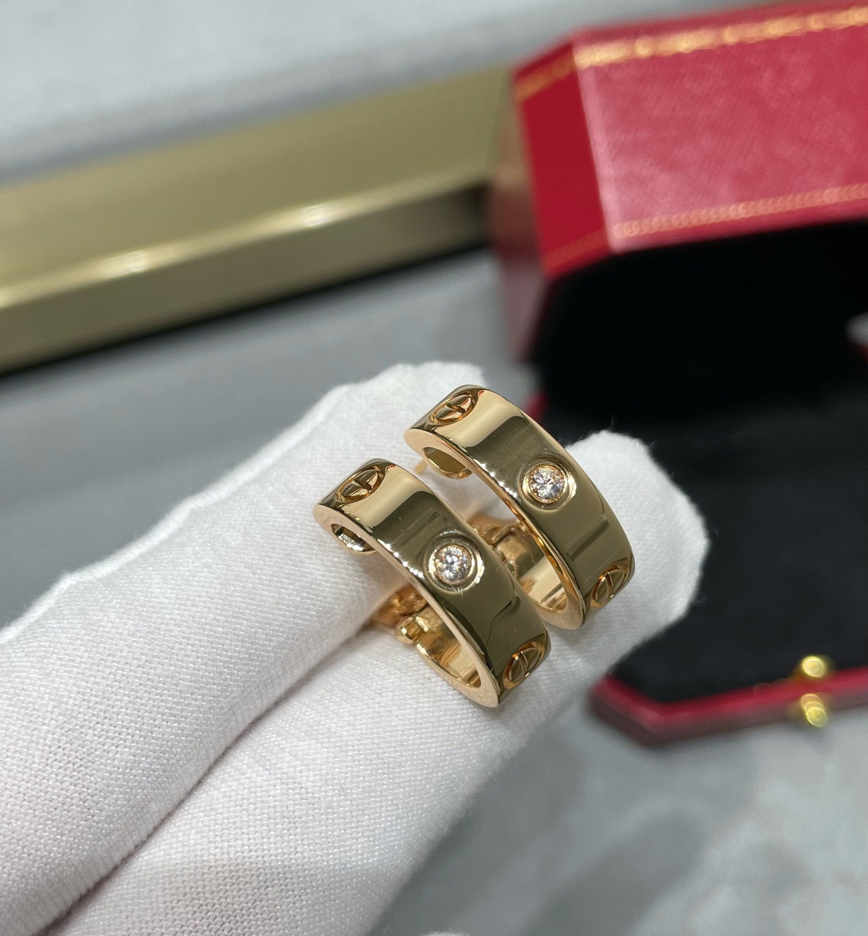 Jewelicorn LOVE 5,5 mm 1 Diamant-Ohrringe