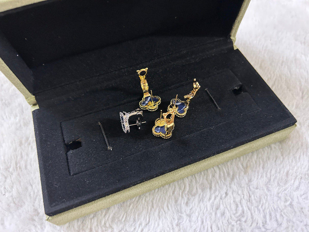 Jewelicorn Kleeblatt Pietersit Mittelgroße Ohrstecker