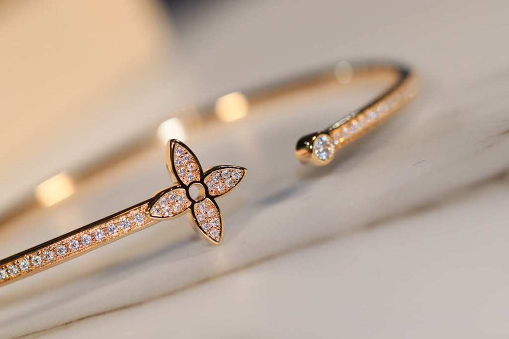 Jewelicorn IDYLLE GOLD OFFENES ARMBAND MIT DIAMANTENBESETZUNG